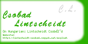 csobad lintscheidt business card